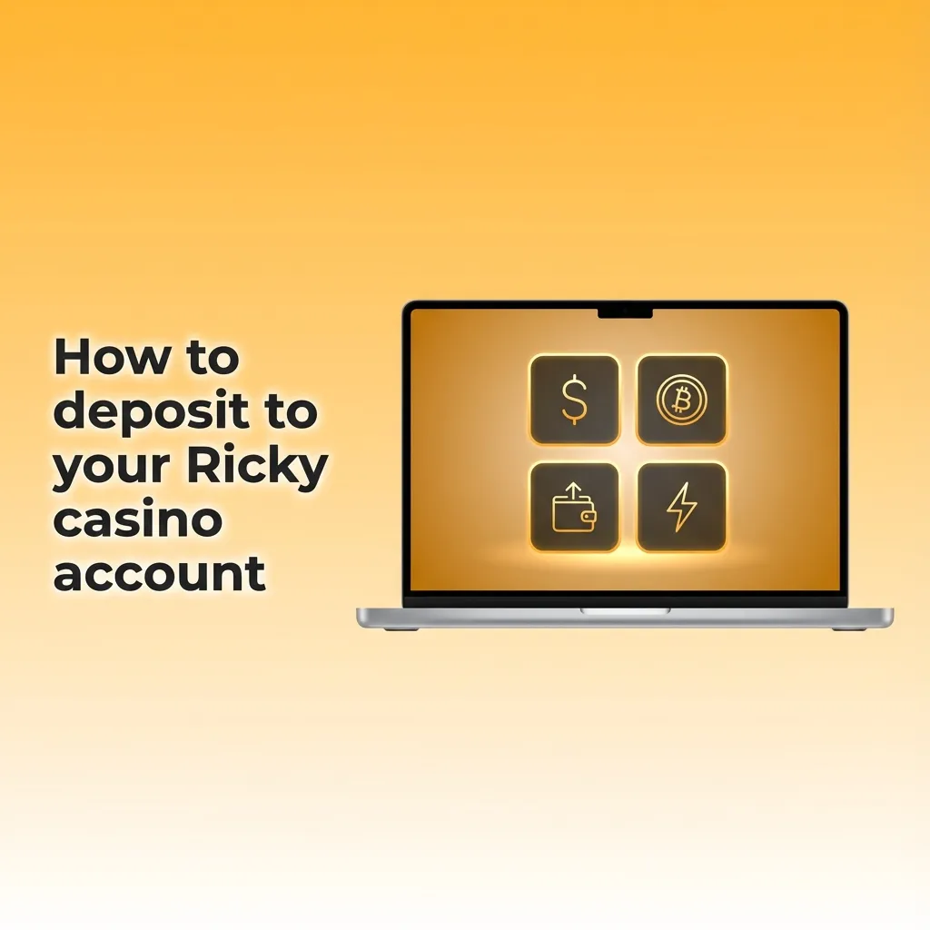 Illustrated guide showing an Australian player depositing money into a Ricky casino account using online payment methods