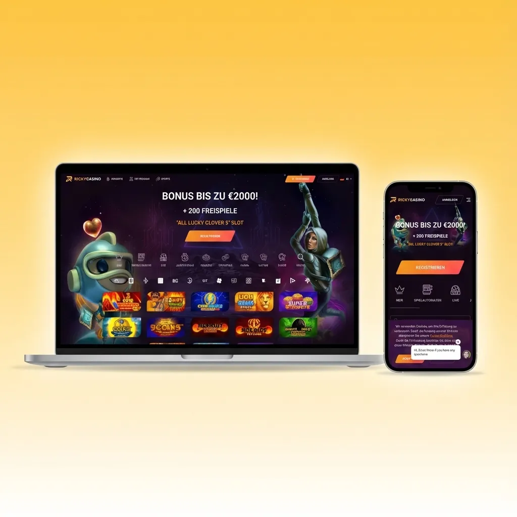 Dark-themed Ricky casino AU homepage with top nav for sports, live betting, casino, promos, and fixed header showing balance.