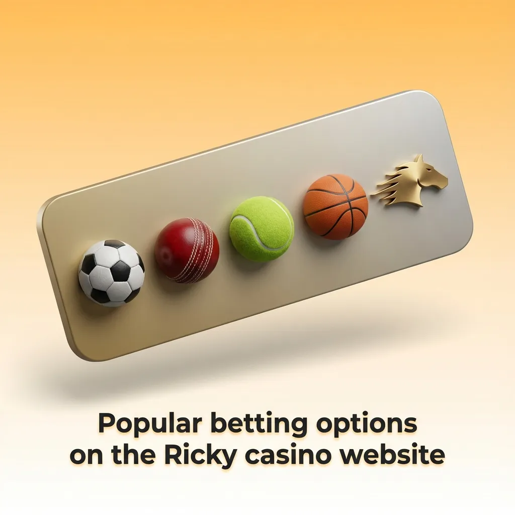 Ricky casino website screen showing betting slip options for pre‑match, live, and futures wagers across multiple sports