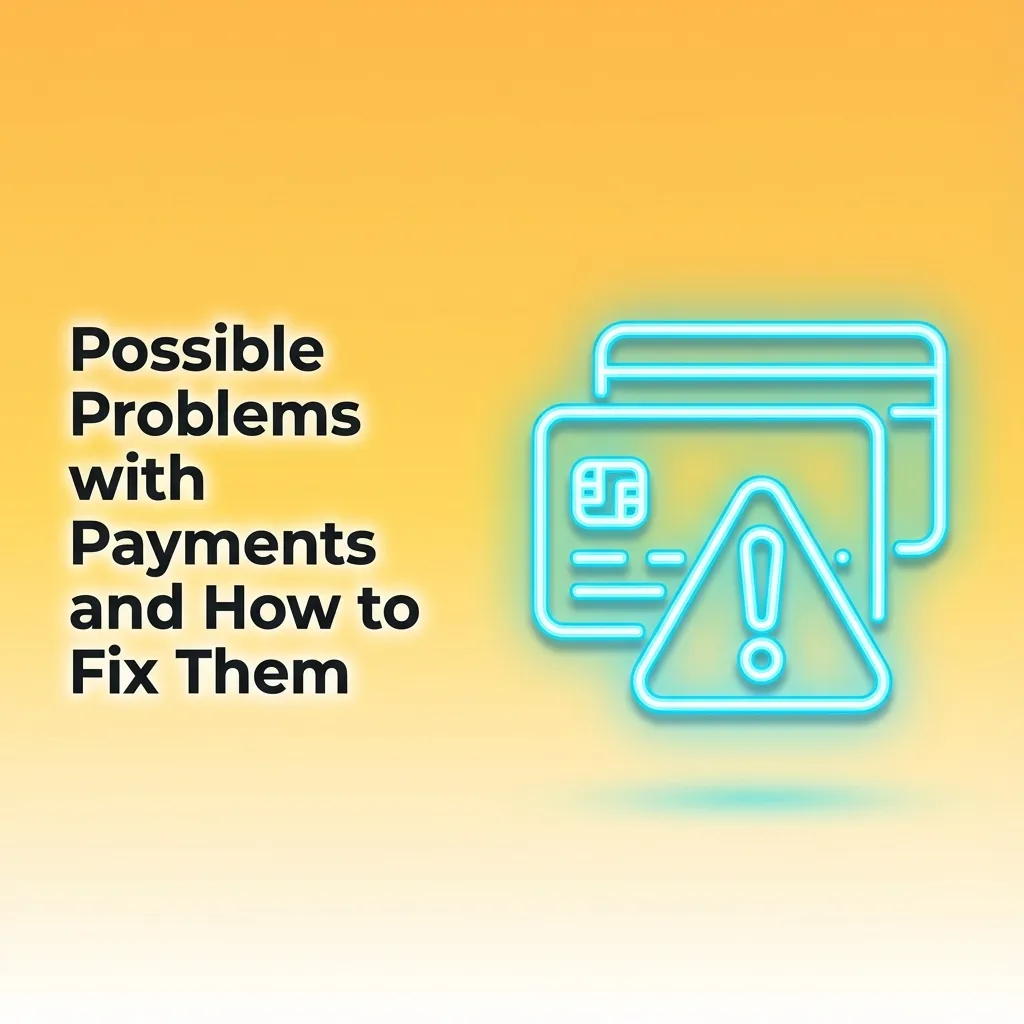 Infographic listing common online casino payment problems with brief fixes for deposits, withdrawals, and bonus-related cash-out issues