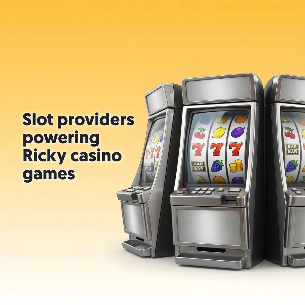 Ricky casino slots lobby showcasing logos of major providers like Pragmatic Play, NetEnt, Microgaming, and Play’n GO